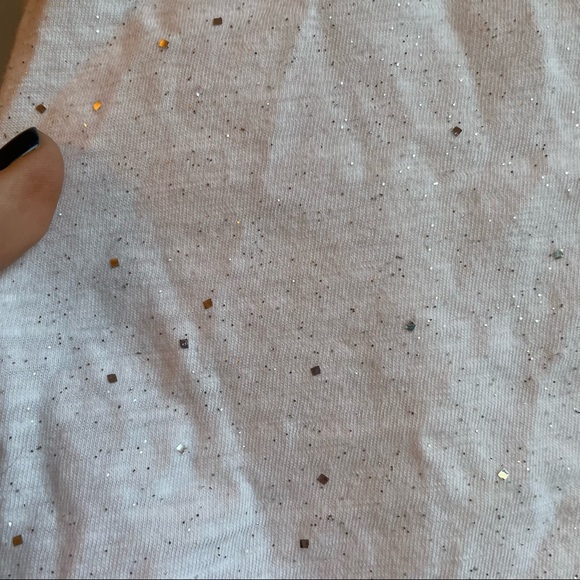 Girls white blouse top shirt glitter okie dokie size 4 - Picture 2 of 3